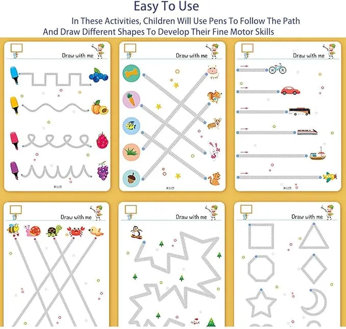 Magical Reusable Tracing Workbook Set 64 Pages