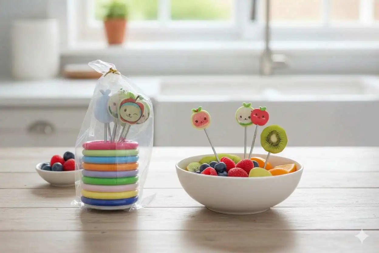 Cute Fruit Fork Picks Set –  for Snacks & Desserts